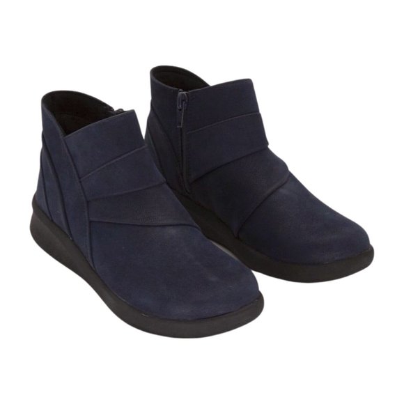 Clarks Womens Sillian 2.0 Rise Ankle Boot, Navy Synthetic, Size 5 - Picture 7 of 7